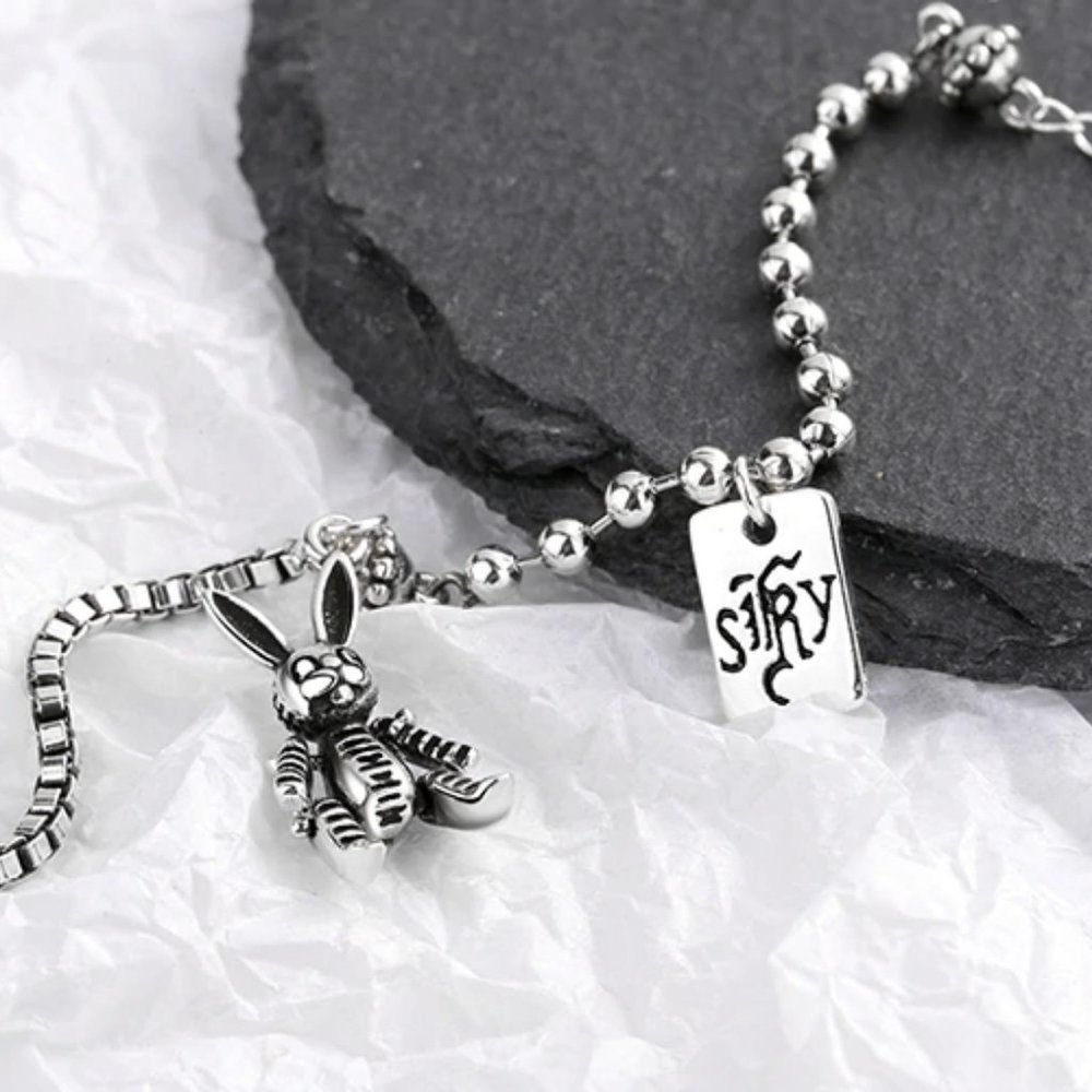*NEW 925 Sterling Silver Vintage Rabbit Bracelet - Picture 3 of 9